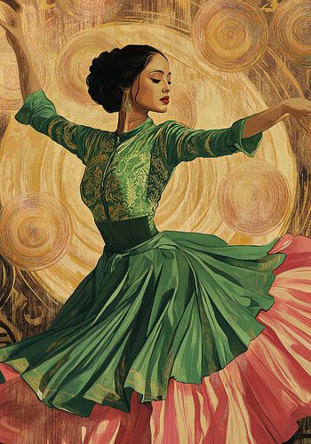 Groen en Roze: Een Dans van Elegantie