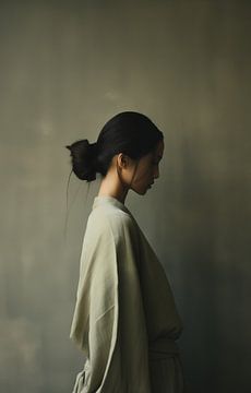 Porträt Japanische Frau | Orientalische Schönheit von Mauve Design