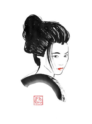 geisha red lips von Péchane Sumie
