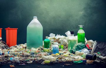 Les déchets plastiques dans les océans Illustration sur Animaflora PicsStock