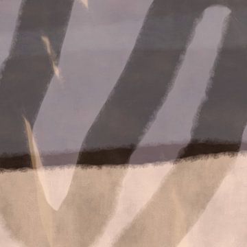 Peinture abstraite minimaliste moderne aux couleurs neutres sur Dina Dankers