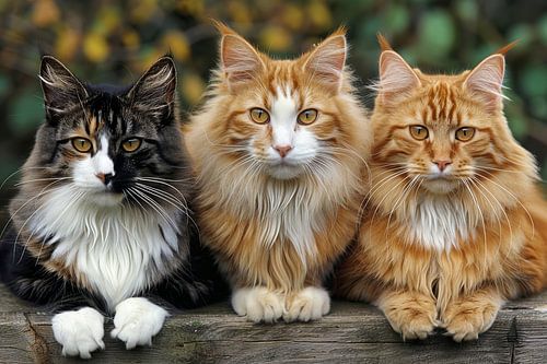 cats in and around the house