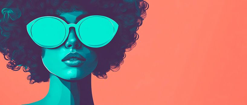 Colourful flair - Stylish elegance Chic glamour - R by Poster Art Shop