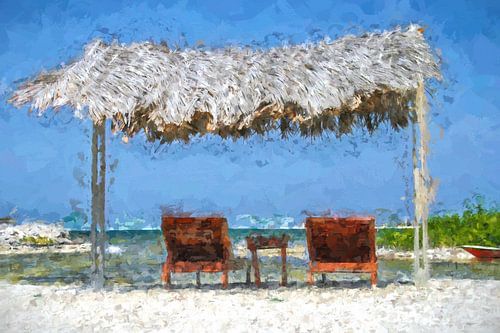 Relaxen op het strand van Bonaire