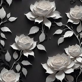 Textur der zeitlosen Rosen von Bart Veeken