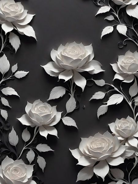 Texture of Timeless Roses by Bart Veeken