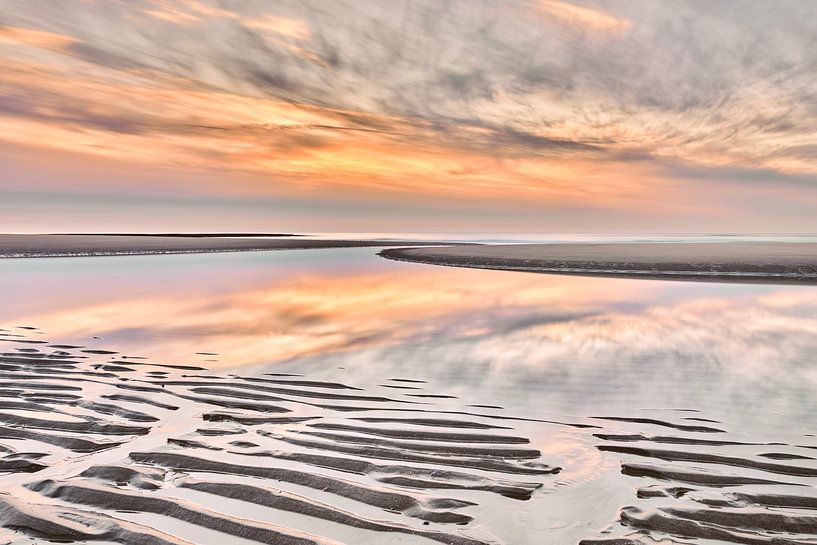coastal landscape with view of the beach and the North Sea by eric van der eijk
