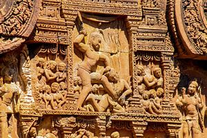 décoration détaillée Banteay Srei, Angkor Wat