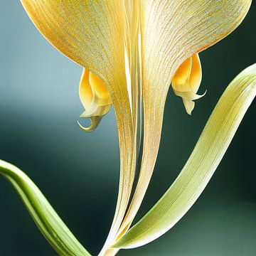 Macro vossenstaart orchidee bloem van Chromatic Fusion Studio