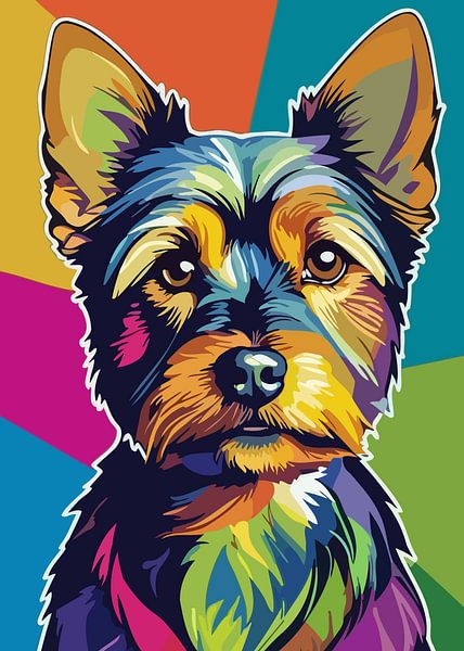 Chien Yorkshire Terrier Pop Art par MIROKKU