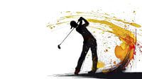 Swinging tee shot