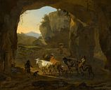 Kuhhirten in einer Höhle, Nicolaes Berchem von Meisterhafte Meister Miniaturansicht
