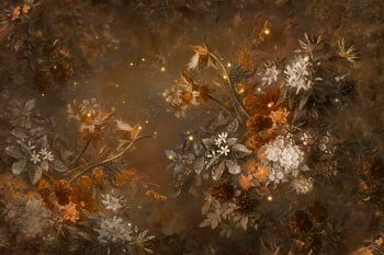 Fireflies in Golden Garden I