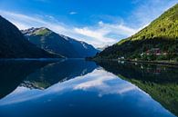 View of the Fjærlandfsjord in Fjærland, Norway by Rico Ködder thumbnail