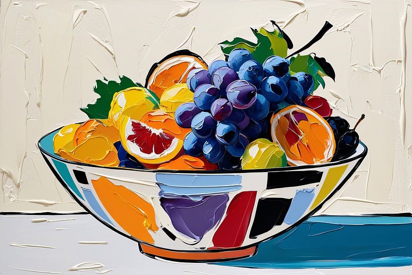 Coupe à fruits moderne et colorée par Art & Soul Creations