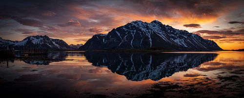 Réflexions du soleil de minuit