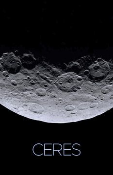 STK205462S-Poster van het zonnestelsel van de dwergplaneet Ceres. van Stocktrek Images