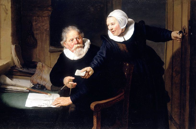 Portrait de Jan Rijcksen et de sa femme Griet Jans, Rembrandt par Rembrandt van Rijn