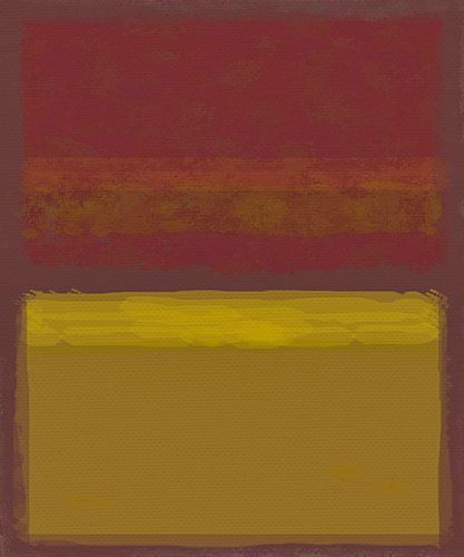 Peinture abstraite avec du jaune et du rouge