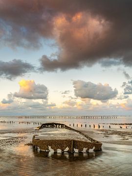 Hollandse lucht boven het scheepswrak