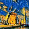 Molen Westland á la Vincent van Gogh van Hans Levendig (lev&dig fotografie)