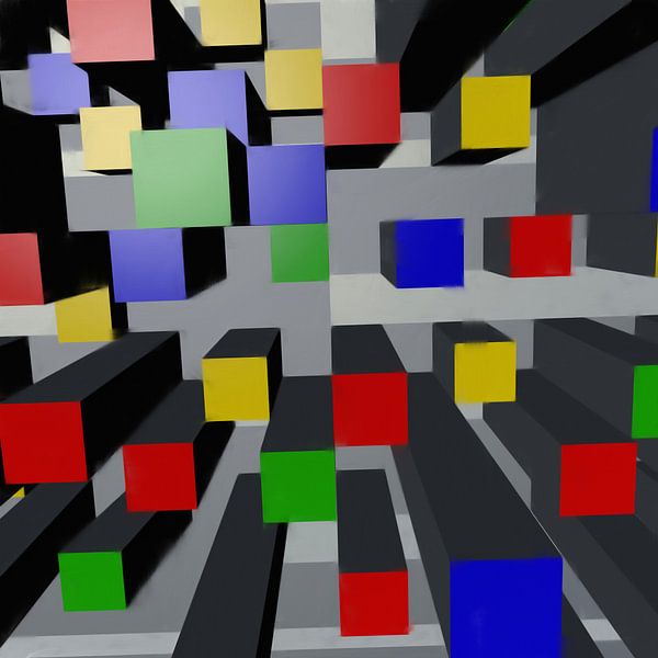 Red Blue Yellow Green In 3D van Maurice Dawson