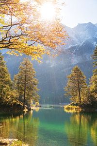 Eibsee und Zugspitze im Herbst