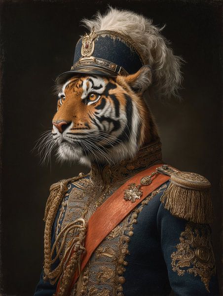 Königlicher Tiger-Kommandant in goldbestickter Galauniform von MArt