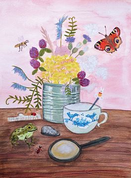Wildblumen-Stillleben von Anita Letuve