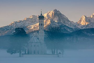 Église St. Coloman, près de Schwangau, Bavière, Allemagne sur Henk Meijer Photography