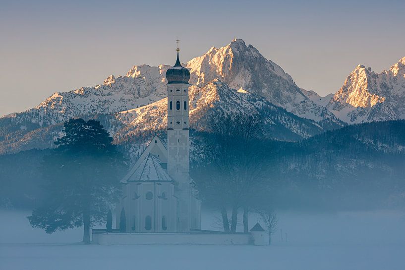 Église St. Coloman, près de Schwangau, Bavière, Allemagne par Henk Meijer Photography