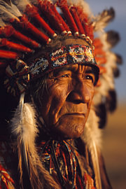 Kodachrome style: Native American with a headdress