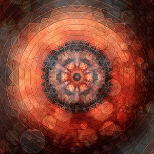 Feurig rotes Mandala