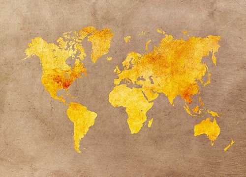wereldkaart geel oranje #kaart #wereldkaart