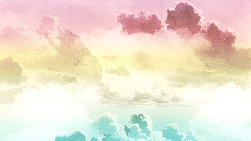 Summer rainbow clouds