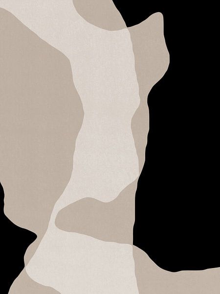 Shapes 5 | Neutral &amp; Black Abstract Minimalism by Menega Sabidussi
