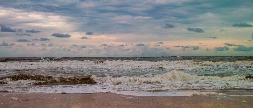 De zee aan het strand van Texel van Marc Wielaert