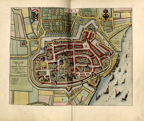 Tiel, Stadsplattegrond Joan Blaeu 1652