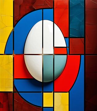 Œuf à la Mondrian sur Jacky