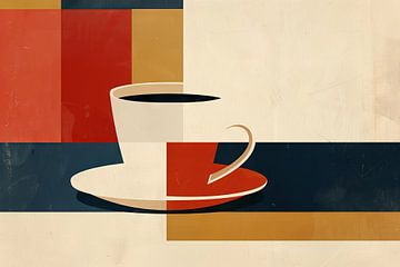 Koffie - Geometrische abstractie van Poster Art Shop