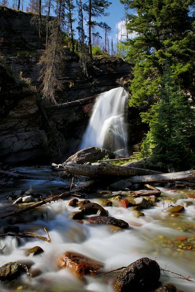 Chutes de Baring, parc national des Glaciers, Montana par Frank Fichtmüller
