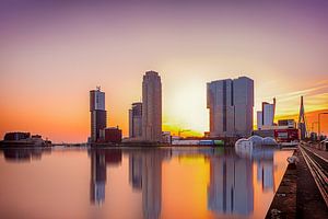 Rotterdam Skyline at sunset von Ralf Linckens