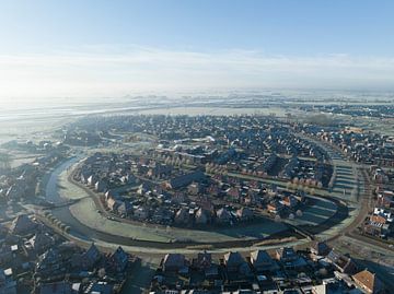 Woonwijk Onderdijks in Kampen Overijssel van bovenaf gezien van Sjoerd van der Wal Fotografie