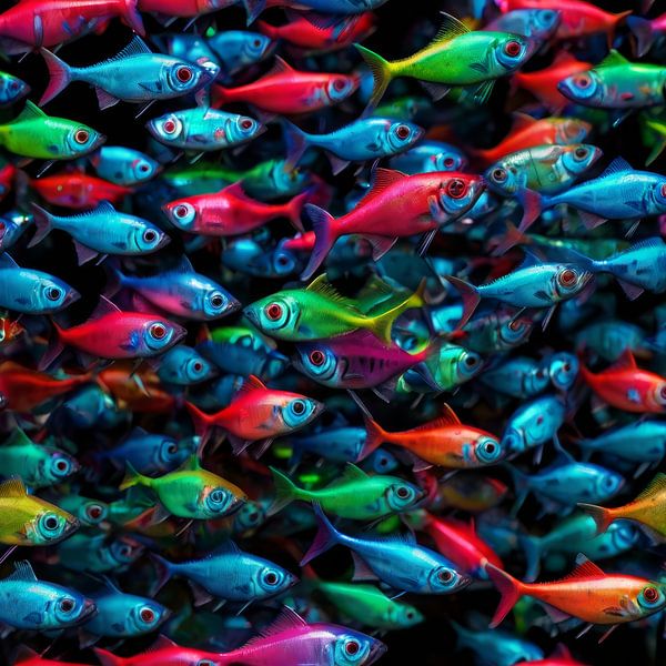 Ein Fischschwarm von Brian Morgan