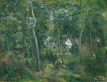 Rand van het bos Bij L'Hermitage, Pontoise, Camille Pissarro