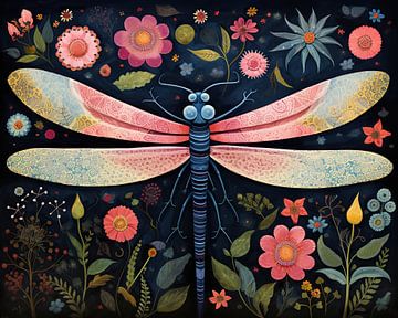 Libel | Bloemen Insect Kunst van De Mooiste Kunst