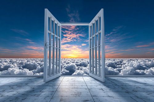 prachtig uitzicht op wolkendek