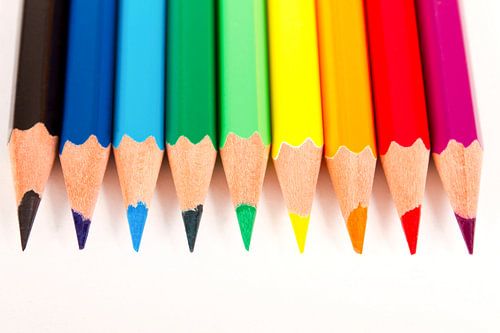 Rainbow of pencils