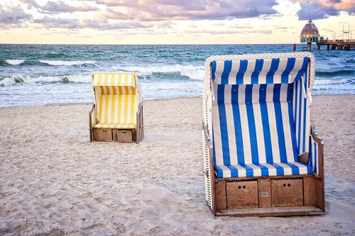 Le soir sur la plage de Zingst sur Claudia Moeckel