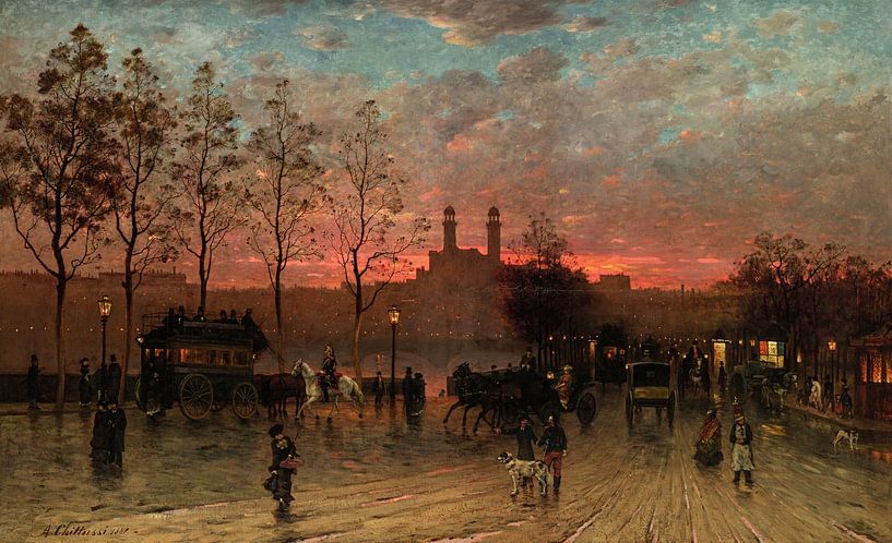 Antonin Chittussi,Trocadero in Paris by finemasterpiece